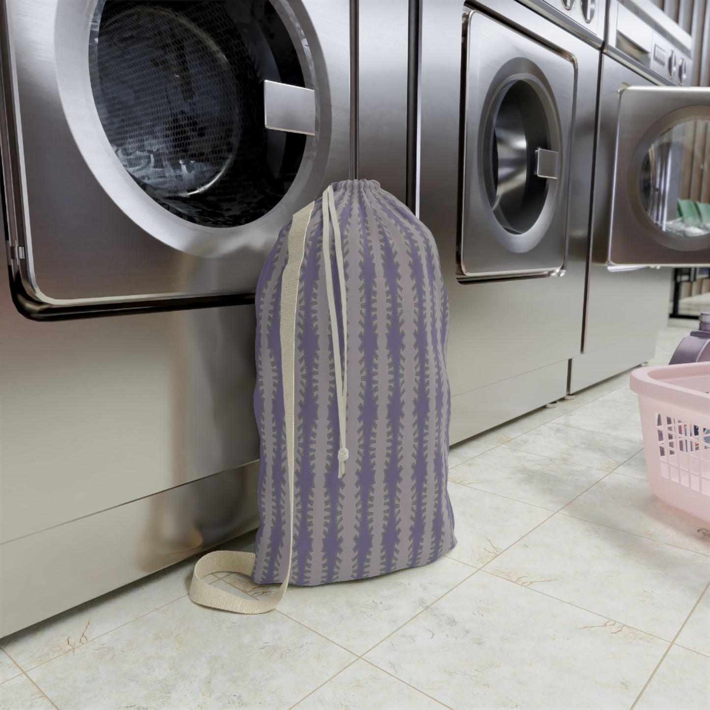 "Zipper" in pink & purple Laundry Bag