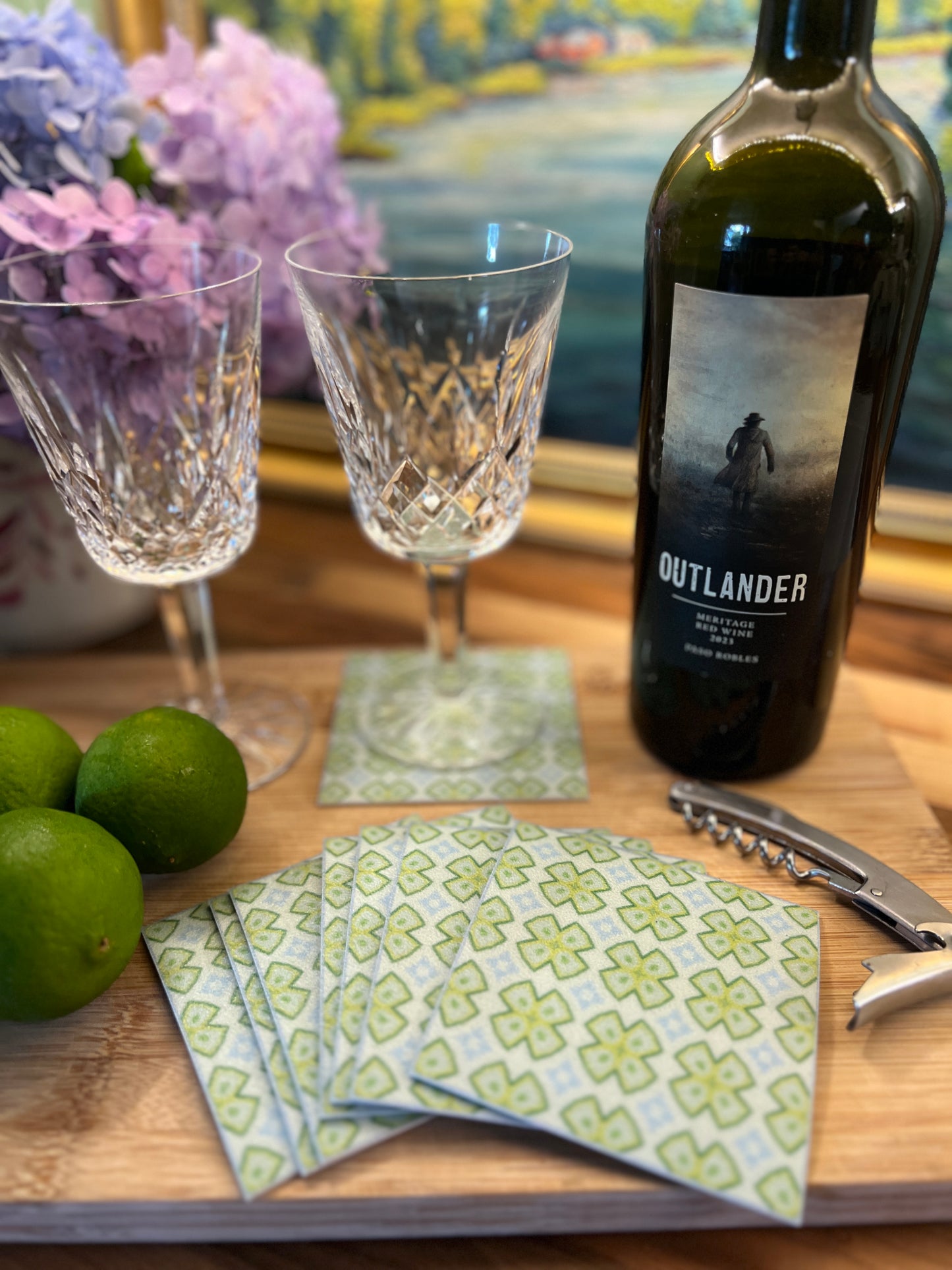 LWH Abstract Coasters - "Good Luck"