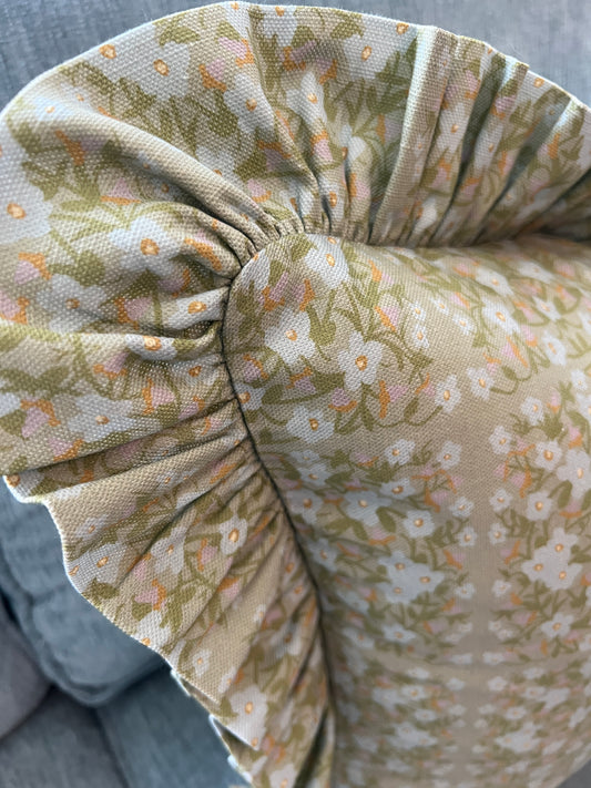 "Line Up Everybody" Ruffle Edge Pillow Cover