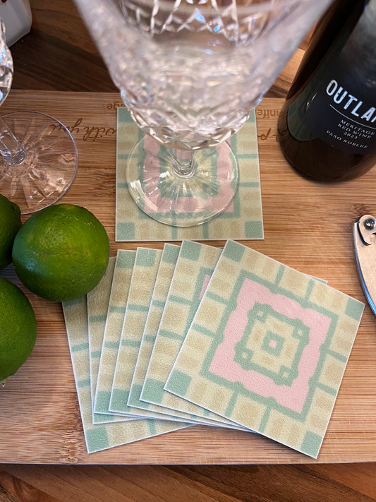 LWH Abstract Coasters  - "Plaid"