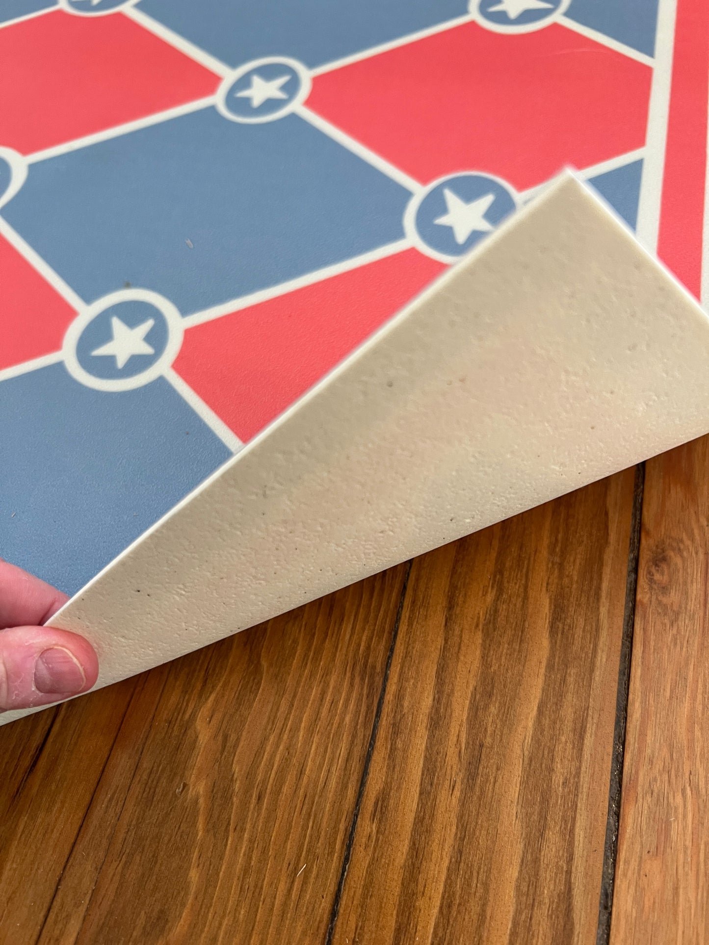"Super Duper" Checkerboard Americana Vinyl Floor Mat - 24"x36"