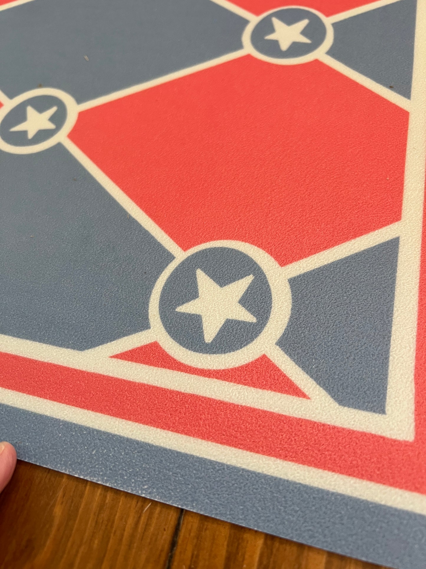 "Super Duper" Checkerboard Americana Vinyl Floor Mat - 24"x36"
