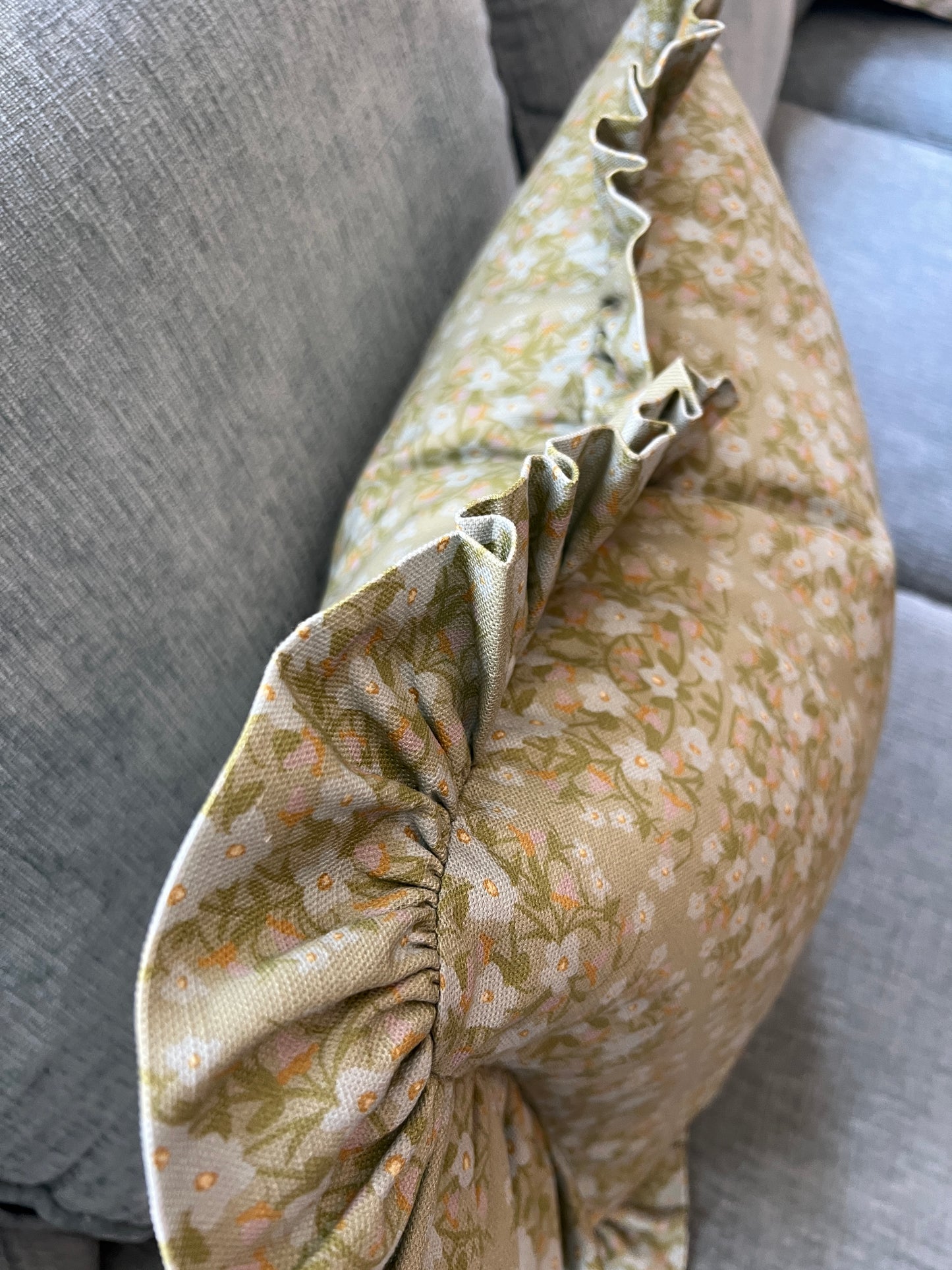 "Line Up Everybody" Ruffle Edge Pillow Cover