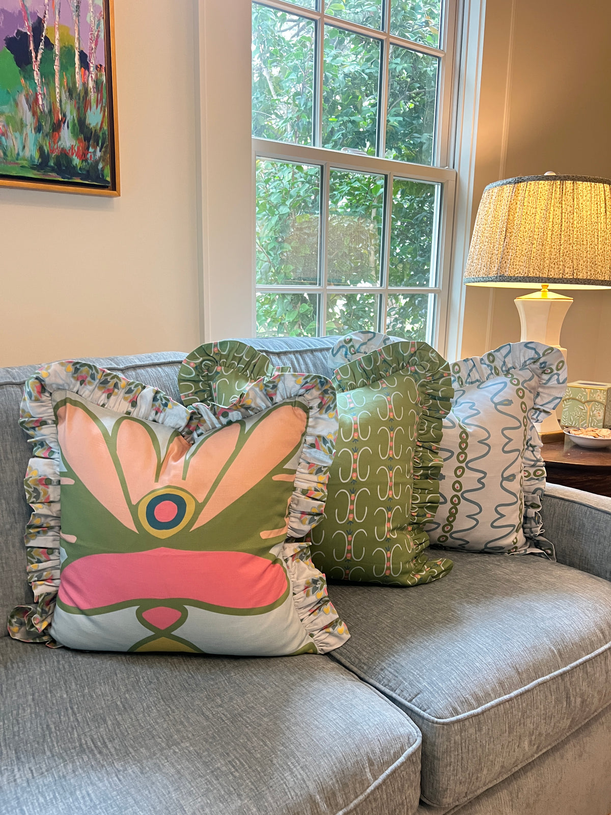 "Mojito" Ruffle Edge Pillow Cover (Copy)