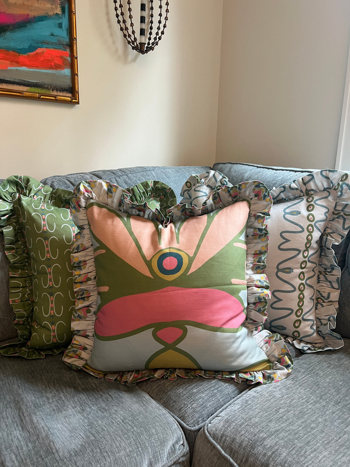 "Bay Breeze" Ruffle Edge Pillow Cover