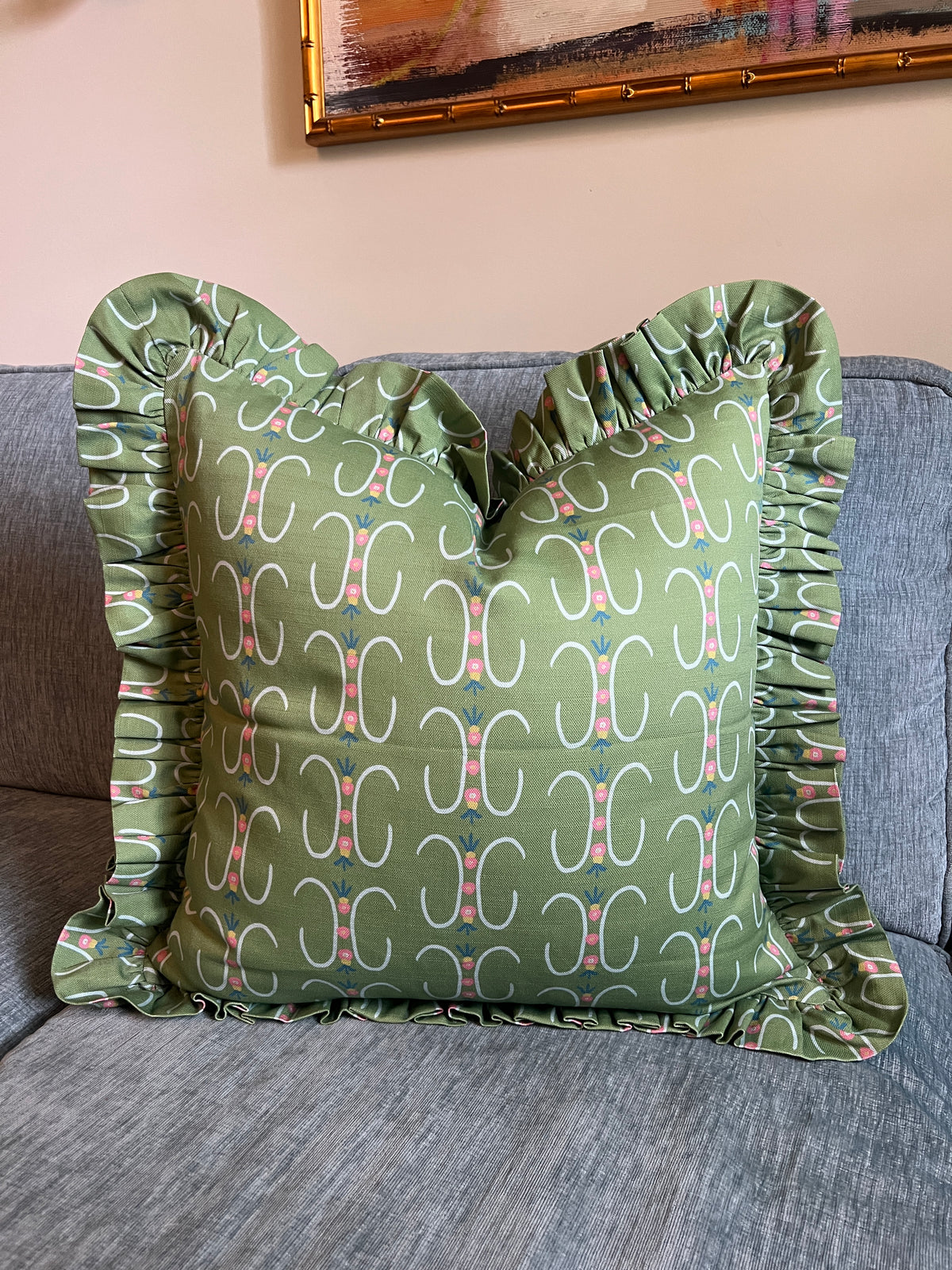 "Mojito" Ruffle Edge Pillow Cover (Copy)