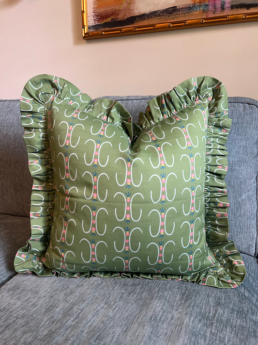 "Mojito" Ruffle Edge Pillow Cover (Copy)