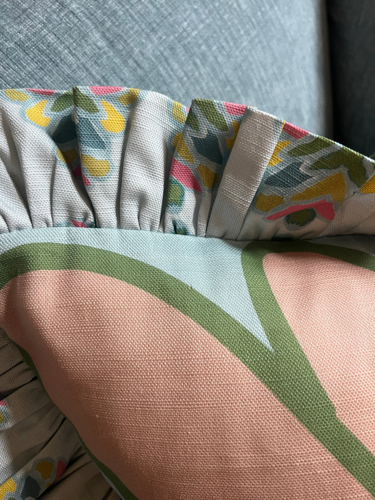 "Tequila Sunrise" Ruffle Edge Pillow Cover