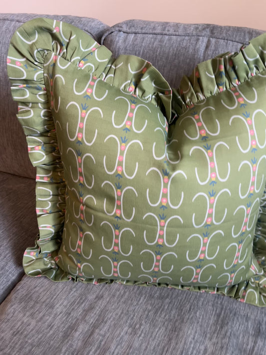 "Mojito" Ruffle Edge Pillow Cover (Copy)